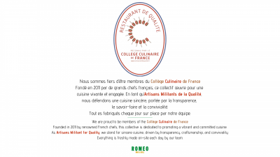 Restaurant Romeo à Paris